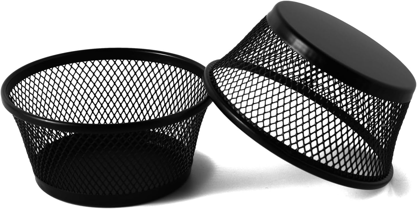 6 Soportes Clips Papel Malla Alambre Negro