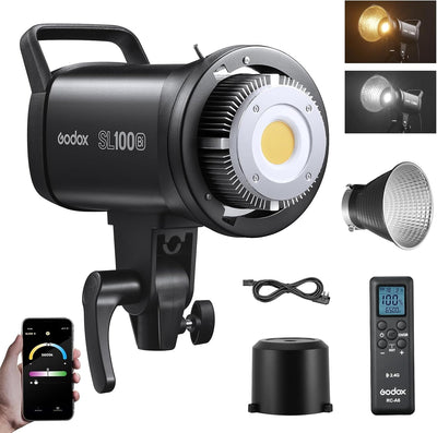 Luz LED COB bicolor 100W con control remoto 5600K