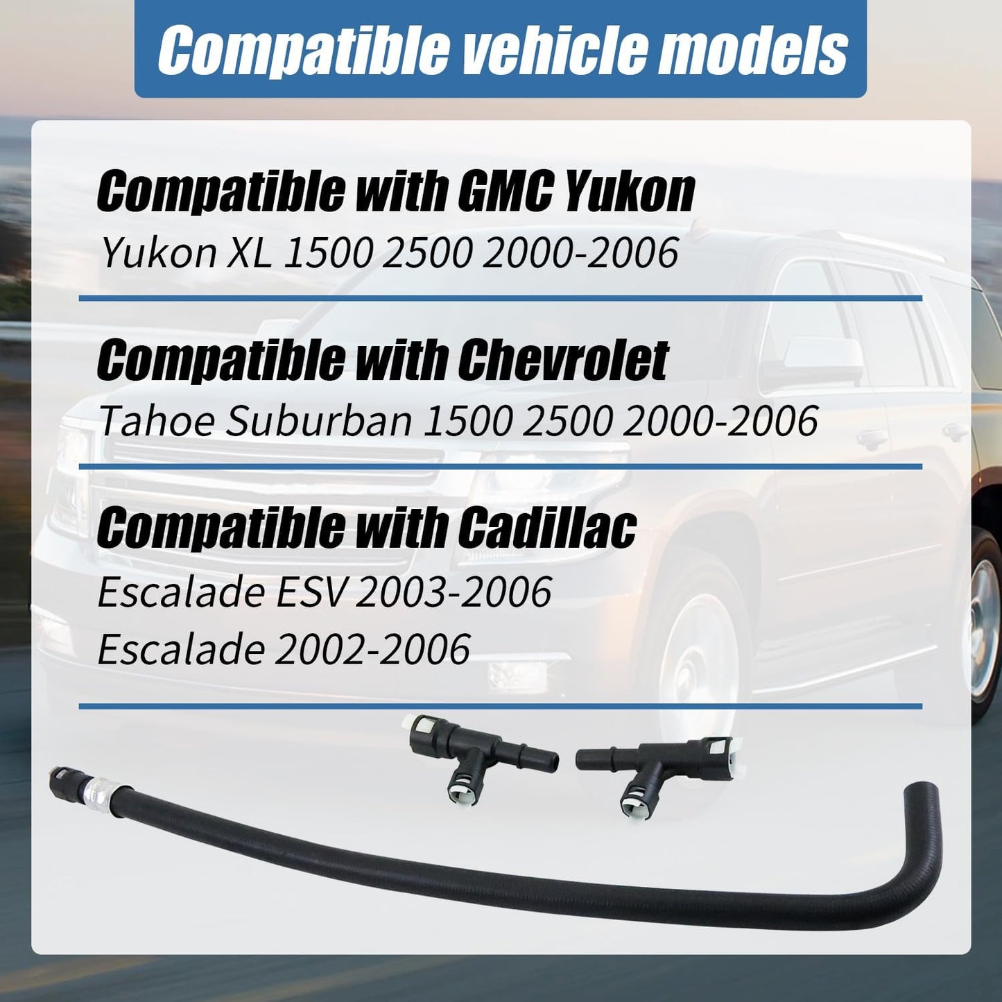 Manguera calentador HVAC comp Tahoe Suburban GMC Yukon 00-06