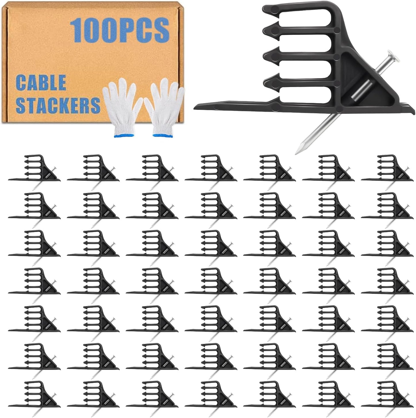 Apiladores cables con clavos acero aislados múltiples