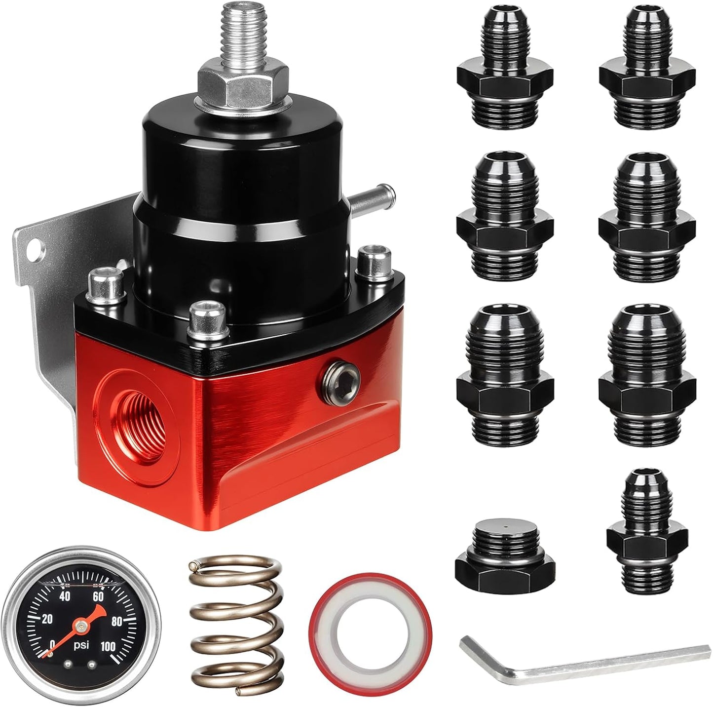 Regulador presión combustible 6AN EFI ajustable 20-120PSI