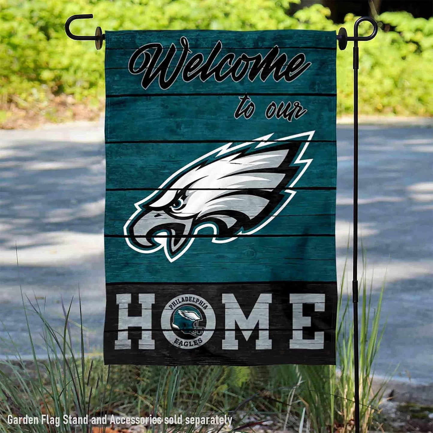 Bandera doble cara Philadelphia Eagles jardín