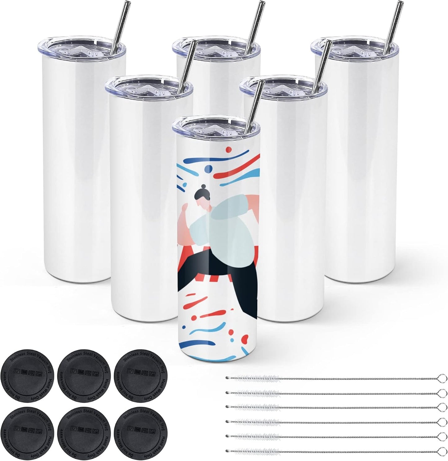 Vasos sublimación 30oz acero inox doble pared set 6
