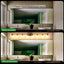 Lámpara tocador níquel cepillado 8 luces vidrio transparente