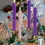 Velas LED Adviento sin llama 4 colores morado y rosa