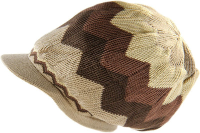 Beanie Visor Rasta Dreadlock Algodón Caqui