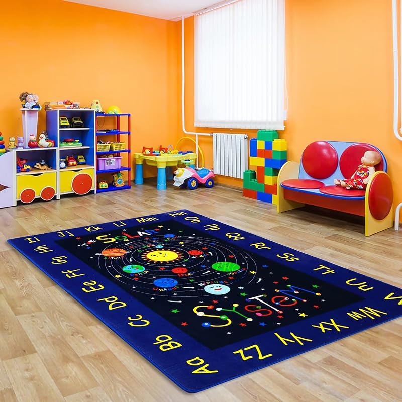 Alfombra infantil 8x10ft educativa para dormitorio y set