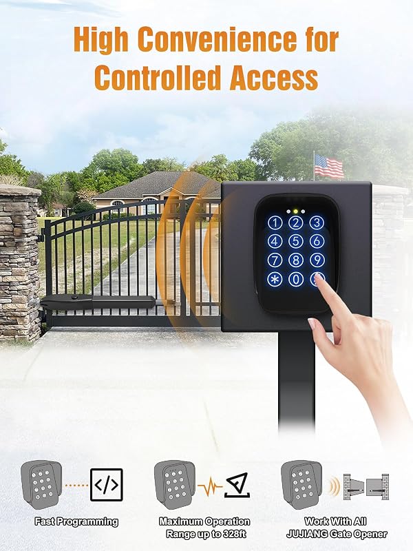Abridor puerta solar 2 controles remotos 440lb