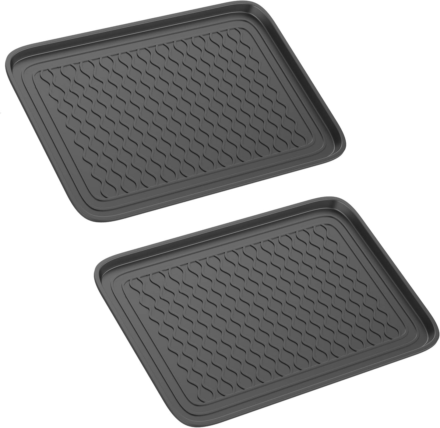 Bandeja para botas plástico resistente agua set 2 gris