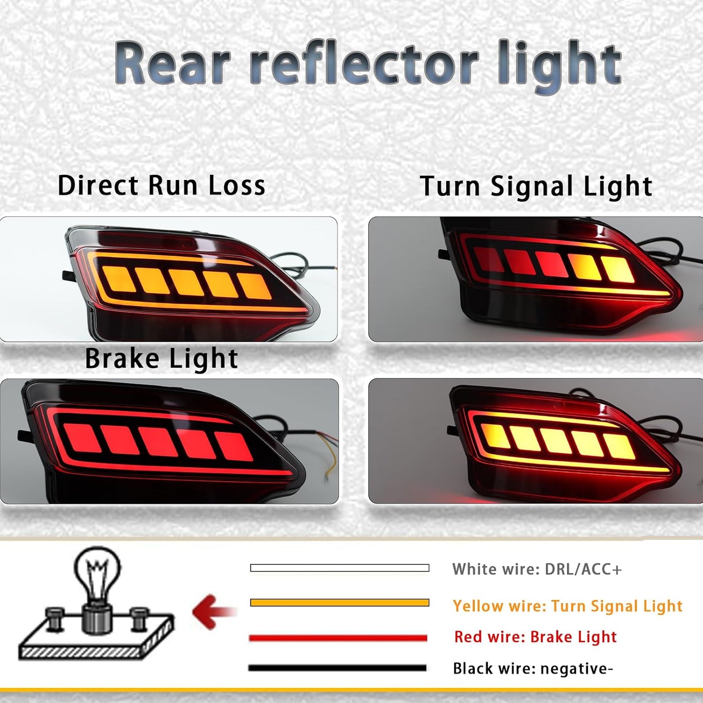 Reflectores LED traseros para Toyota RAV4 con luz