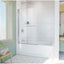Puerta bañera sin marco 34x58pulg níquel cepillado