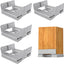Base poste 8x8pulg set 4 soportes Dacromet hormigon