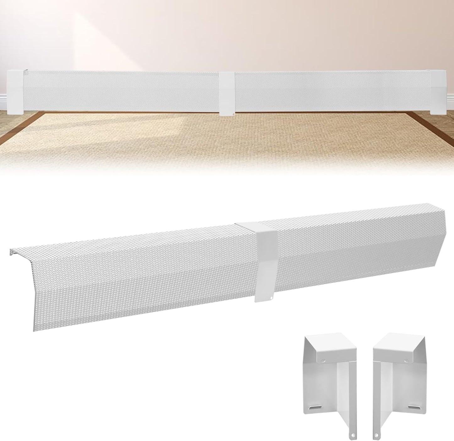 Cubierta calentador zócalo 6ft acero galvanizado