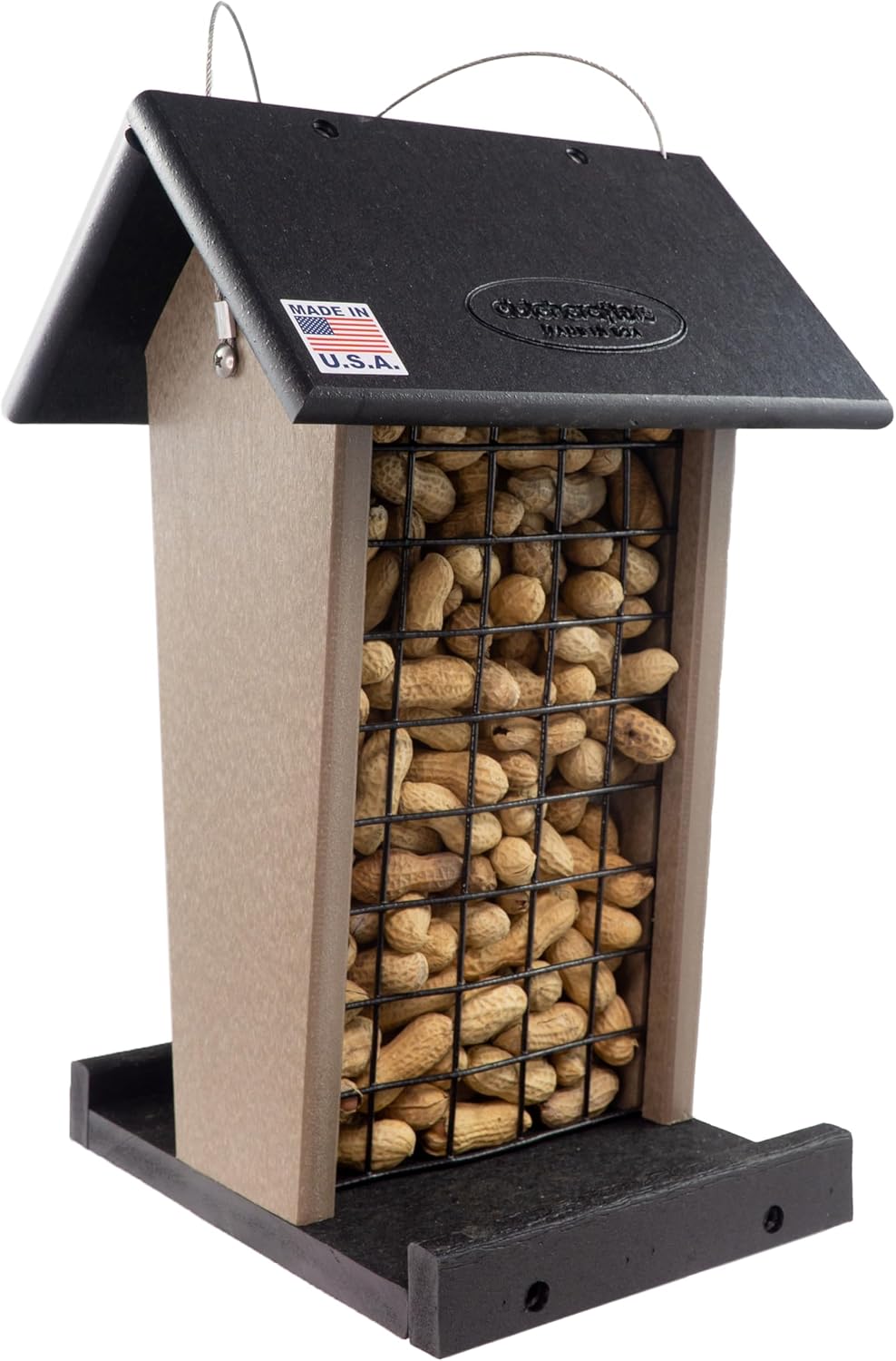 Comedero colgante plástico para pájaros grandes exteriores