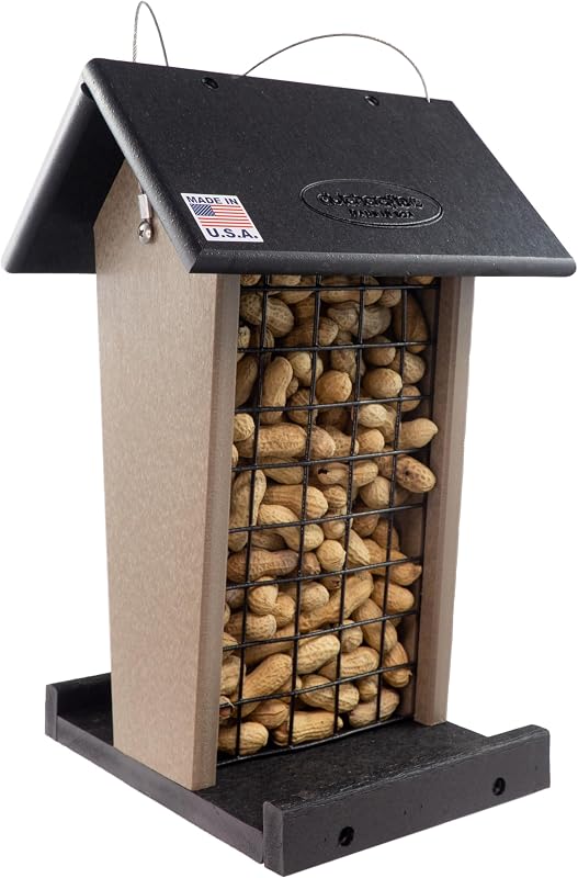 Comedero colgante plástico para pájaros grandes exteriores