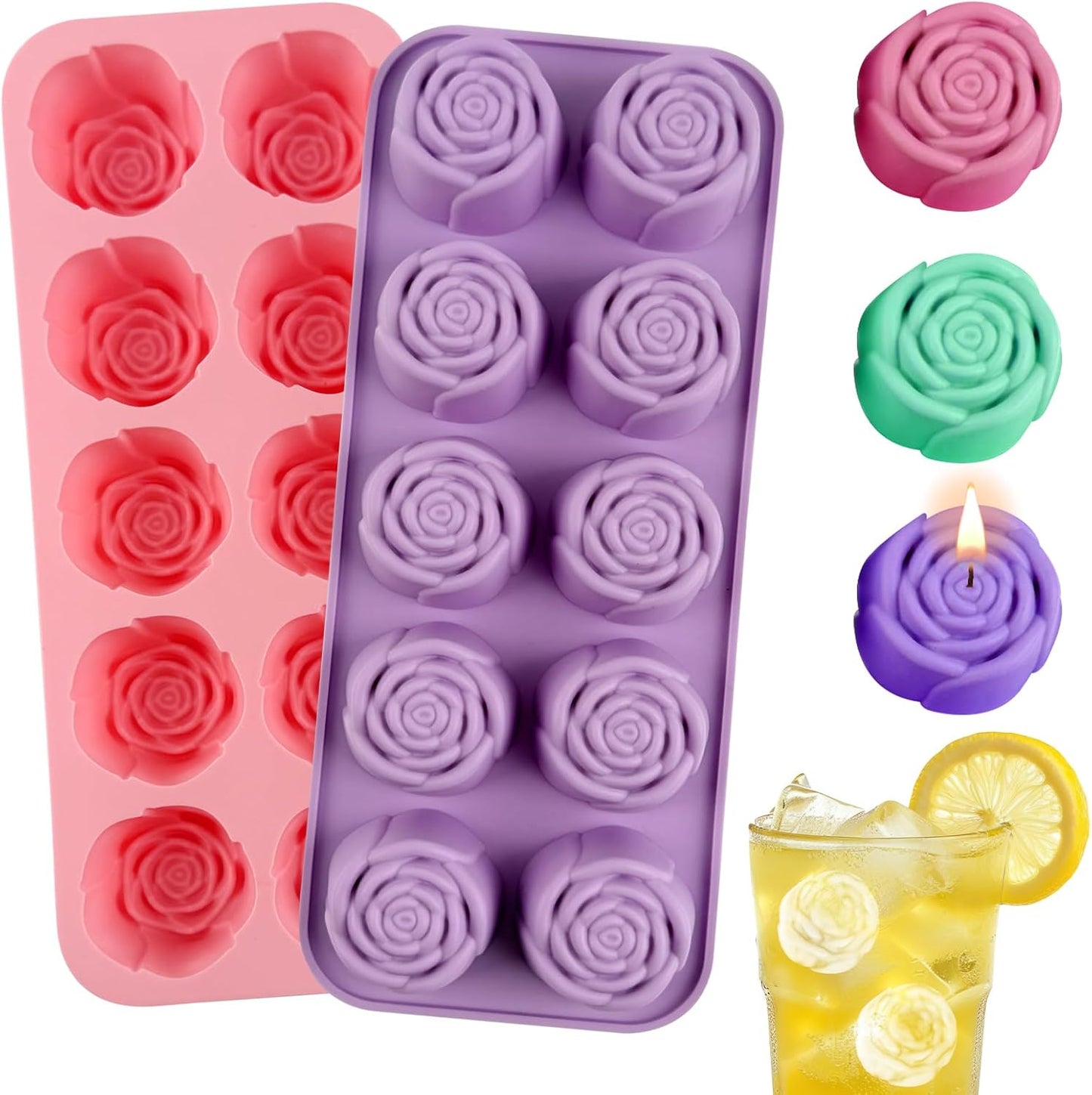 Molde Silicón Rosa para Chocolates Dulces Caramelo