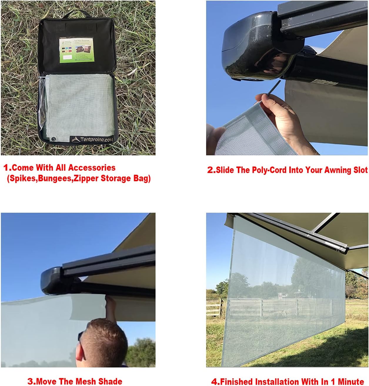 Toldo RV malla protector solar 7x10pulg ajuste 11pulg
