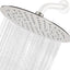 Cabezal ducha lluvia acero inox níquel cepillado 8pulg