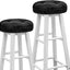 2 fundas taburete cojines redondos suaves 13pulg negro