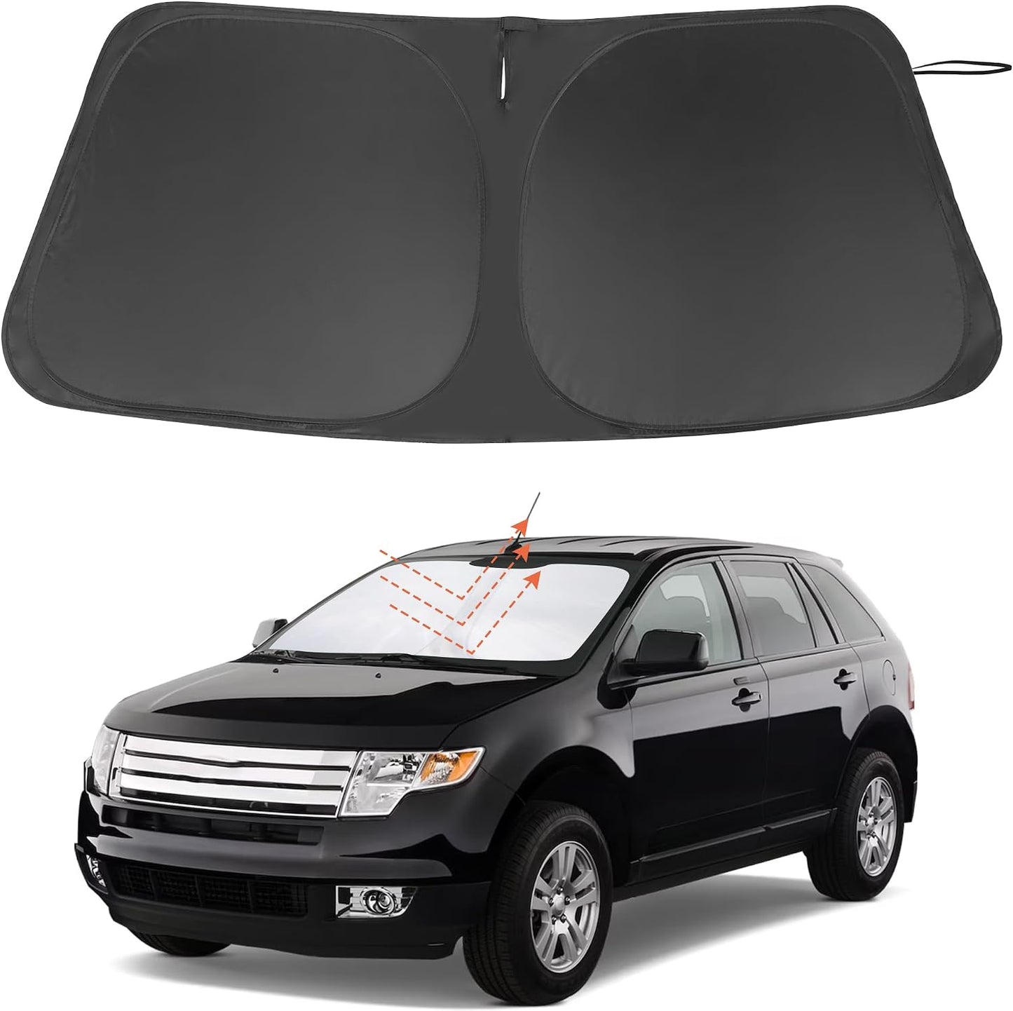 Parasol ajustable para Ford Edge 07-14 bloqueador solar plegable