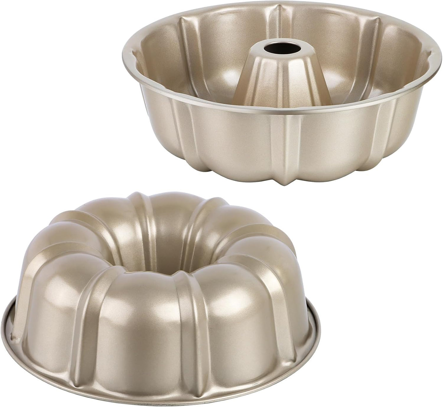 2 Moldes Tarta Antiadherentes 25cm Acero Carbono
