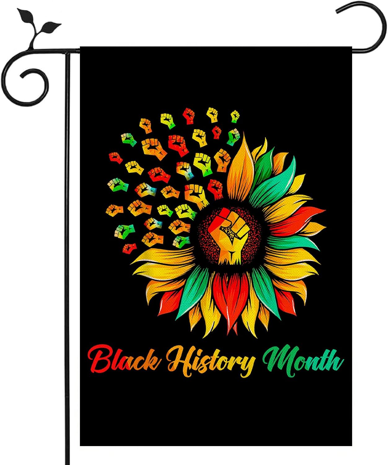 Bandera jardín Mes Historia Negra doble cara patio