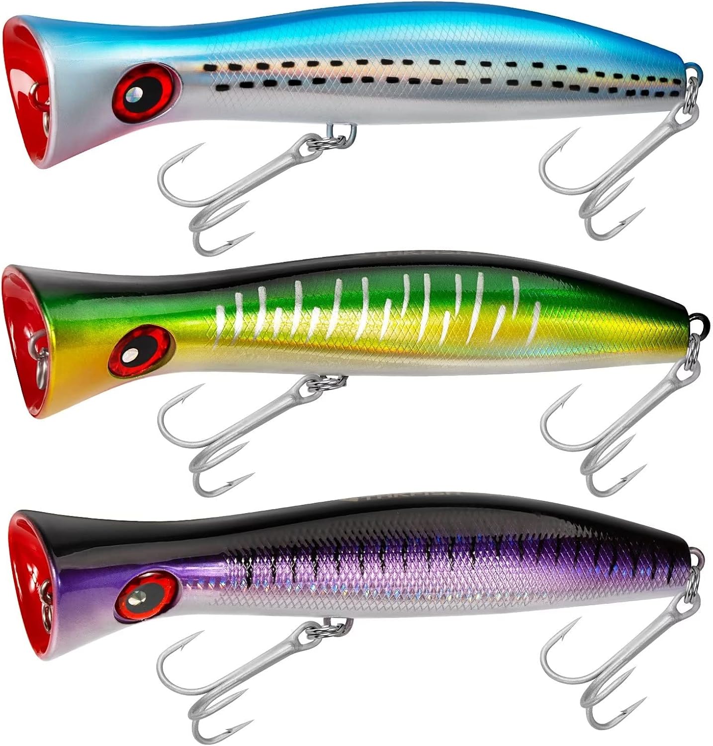 Señuelo GT Popper 3 ganchos fuertes pesca surf