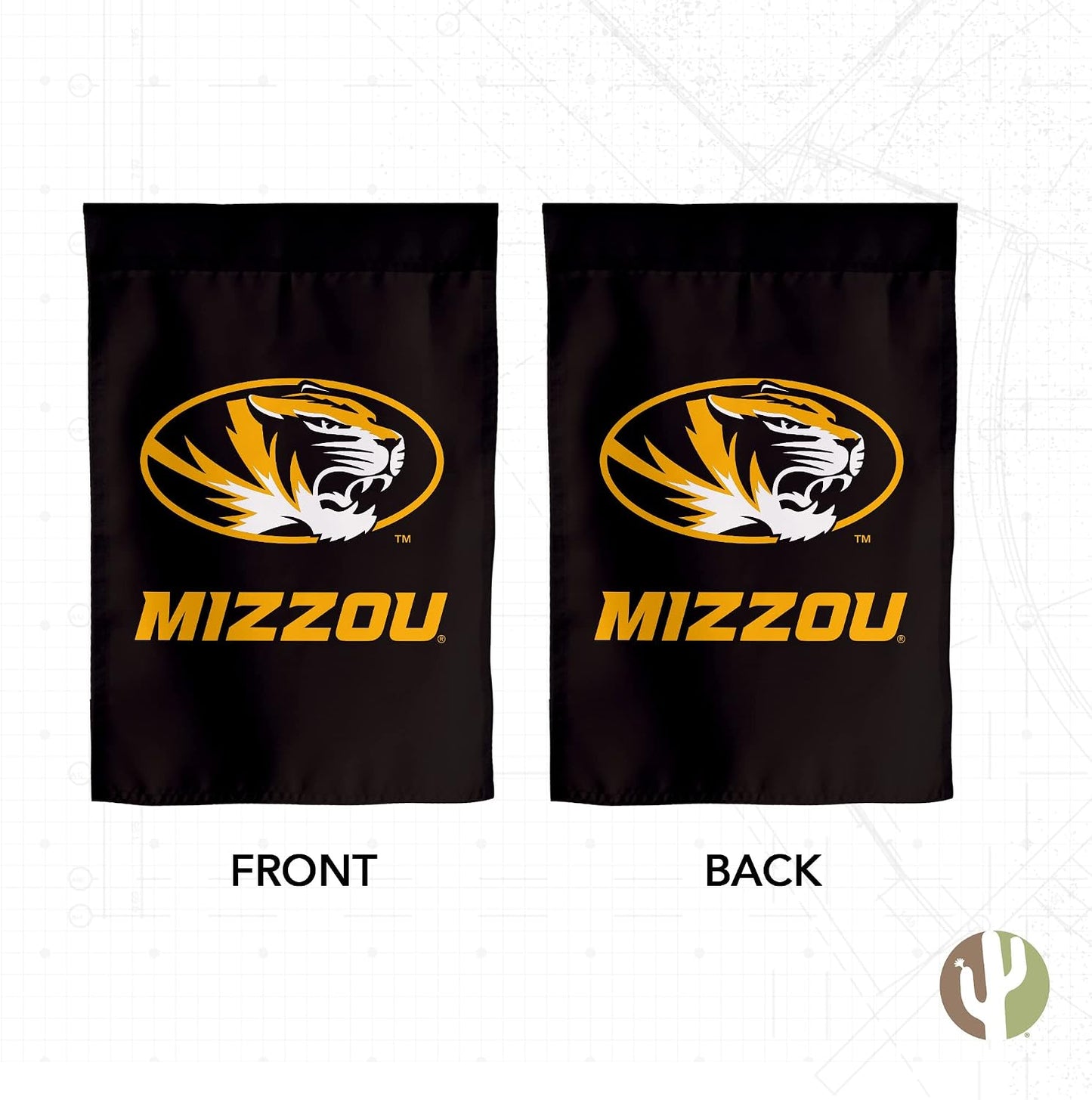 Bandera jardín Missouri Tigers 100% poliéster diseño D