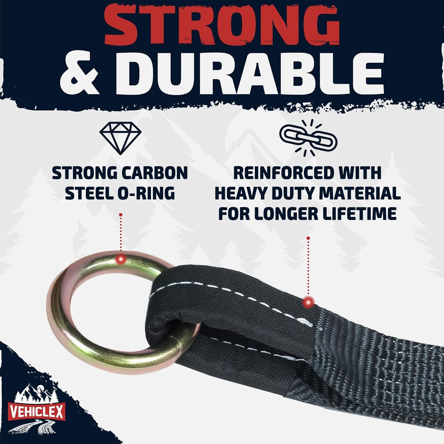 Correas lazo amarre rueda 2" x12ft set 4