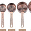 Set 12 Tazas y Cucharas Medidoras Cobre Cocina