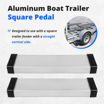 Soportes aluminio escalón cuadrado pedal acolchado pack 2