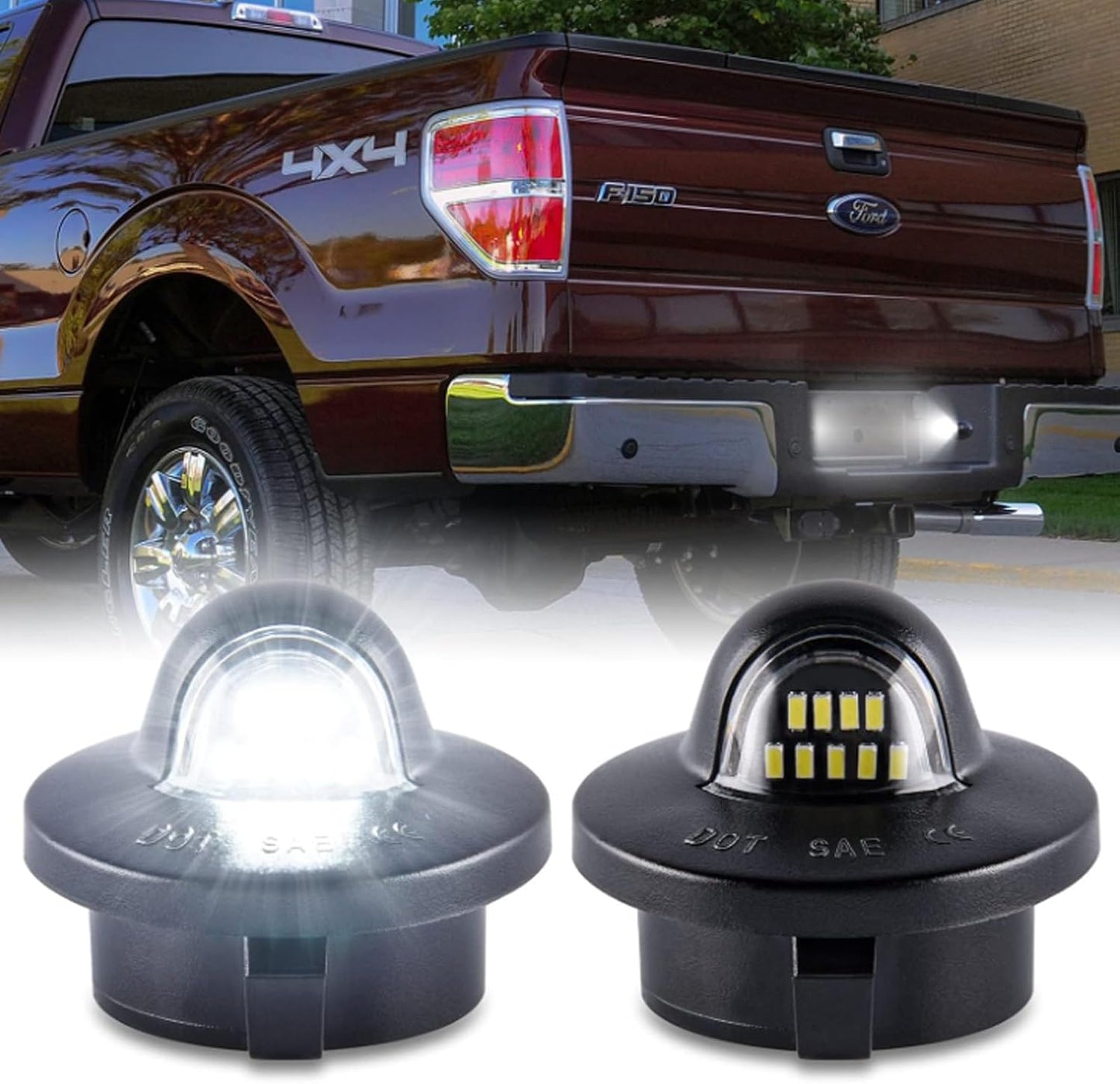 Luces LED matrícula repuesto parachoques Ford F150 F250