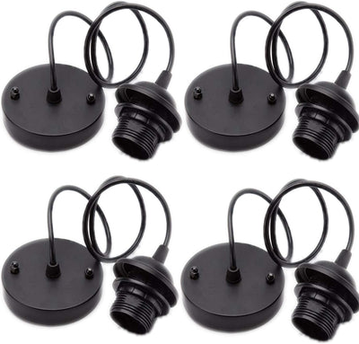 Lámpara colgante techo E26/E27 con soporte 4 pzas