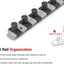 Set organiz. dados 2 rieles 1/4" gris 26 herramientas