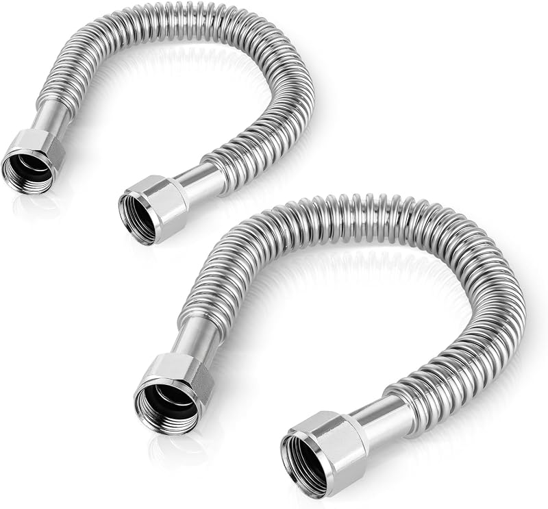 2 Mangueras Acero Inox 18" FIP x FIP para Calentadores