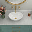 Fregadero ovalado baño 16x13" porcelana blanca caravana