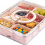 Contenedor Snackle Box con 8 cajas plástico rosa tapa asa