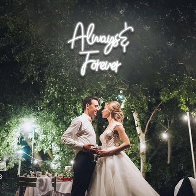 Letrero neón LED Always Forever Love para pared