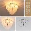 Lámpara techo cristal candelabro 4 luces vintage