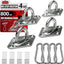 Ganchos techo acero inox M6 800lb kit hamaca