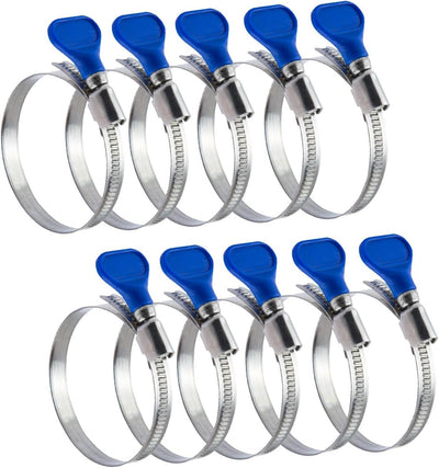 Abrazadera acero inox 2-1/2 pulg ajustable paquete 10