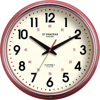 Reloj pared metal 12.4pulg estilo campestre retro silencioso