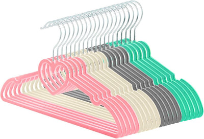 20 Perchas Terciopelo Antiderrap 16" Adultos