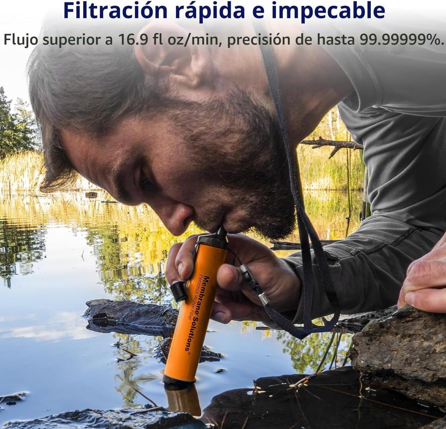 Filtro agua paja S1 NSF 42 372 401 portátil