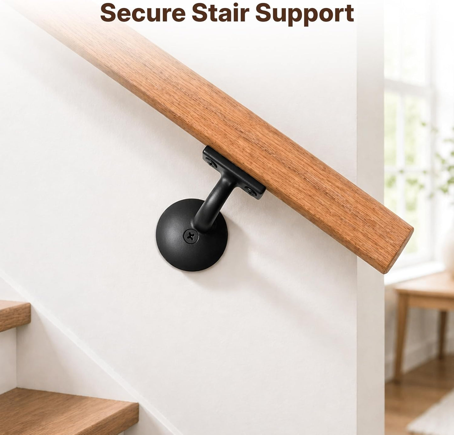 Soporte pasamanos redondo escalera set 5 cromo satinado