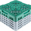 Estante cristal 16 compartimentos soporte vidrio verde
