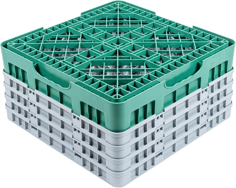 Estante cristal 16 compartimentos soporte vidrio verde