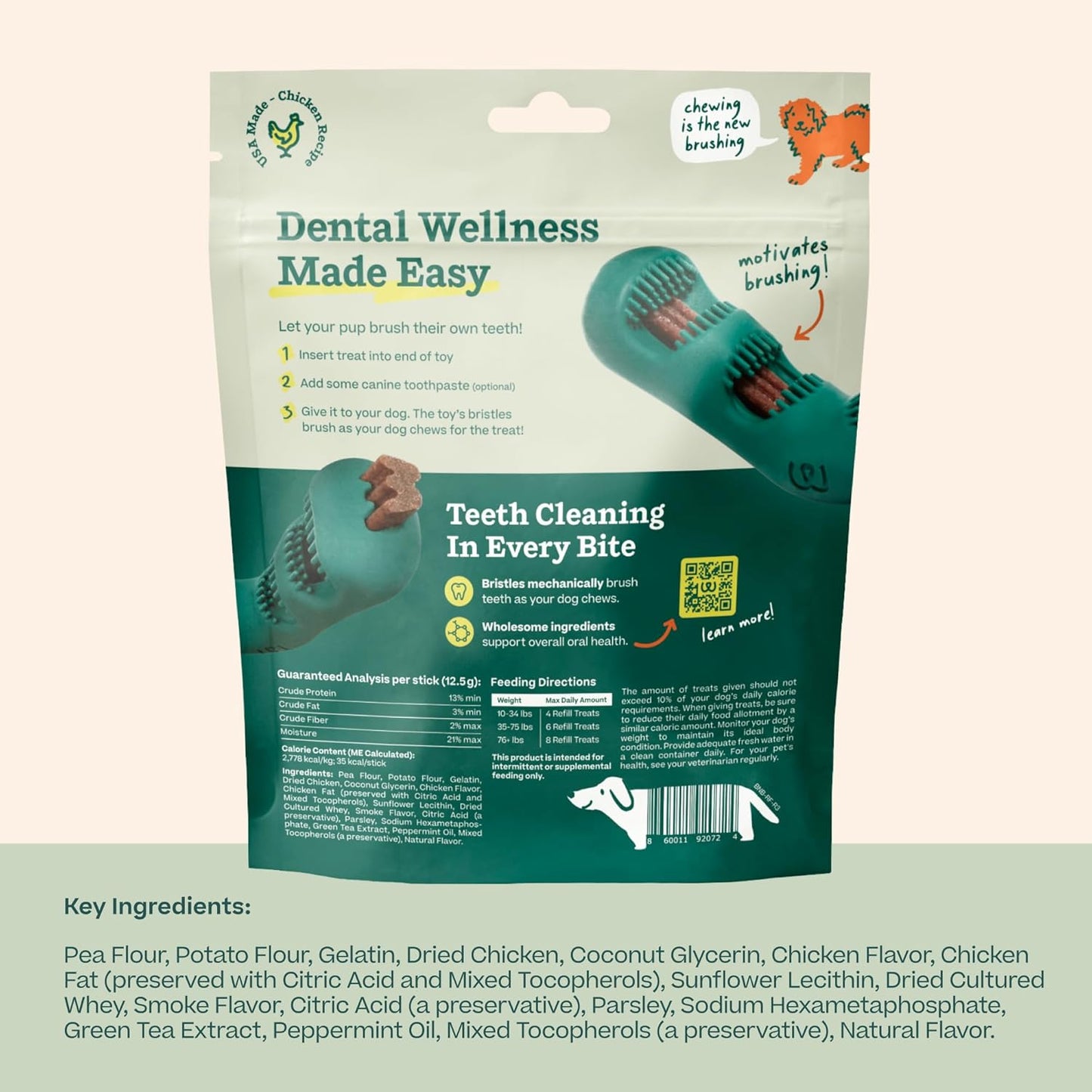 Recambios cepillo dientes perro pollo 36 pzas pack 2