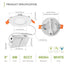 6 Luces LED empotrables 3" regulables
