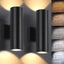 Luces pared exterior pack 2 LED 3000-6000K aluminio